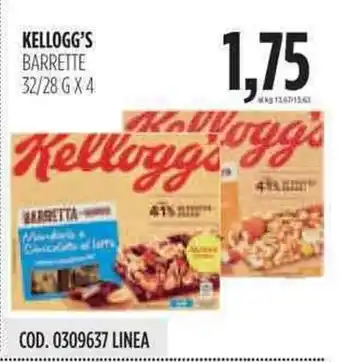 Carico Cash & Carry Kellogg's Barrette 32/28g x 4 offerta