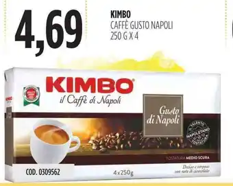 Carico Cash & Carry Kimbo Caffè Gusto Napoli 250g x 4 offerta