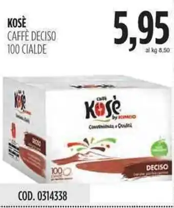 Kosè Caffè Deciso 100 Cialde