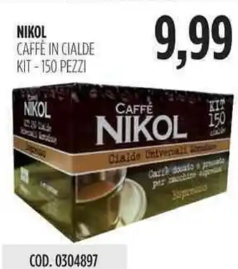 Carico Cash & Carry Nikol Caffè in Cialde Kit 150 pezzi offerta