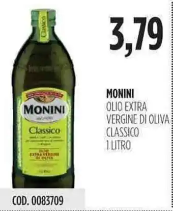 Carico Cash & Carry Monini Olio Extra Vergine di Oliva Classico 1lt. offerta