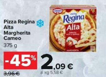 Carrefour Pizza Regina Alta Margherita Cameo 375 g offerta