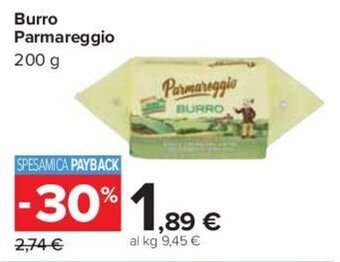 Carrefour Burro Parmareggio 200 g offerta