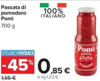 Carrefour Passata di pomodoro Pomì 700 g offerta