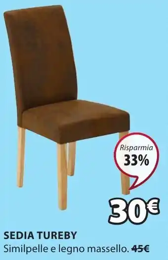 JYSK SEDIA TUREBY Similpelle e legno massello. offerta