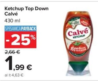Carrefour Ketchup Top Down Calvé 430 ml offerta