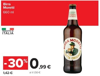 Carrefour Birra Moretti 660 ml offerta