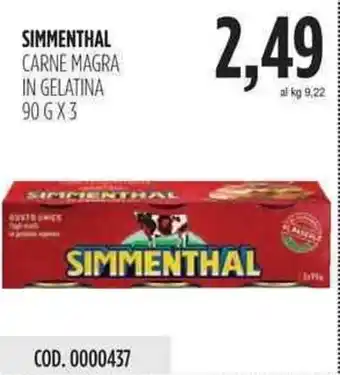 Carico Cash & Carry Simmenthal Carne Magra in Gelatina 90g x 3 offerta