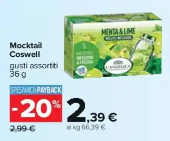 Carrefour Mocktail Coswell gusti assortiti 36 g offerta
