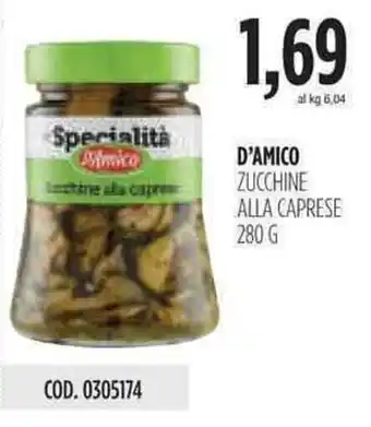 D'Amico Zucchine Alla Caprese 280g