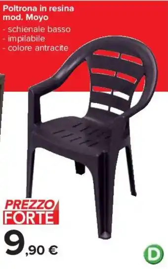Carrefour Poltrona in resina mod. Moyo offerta