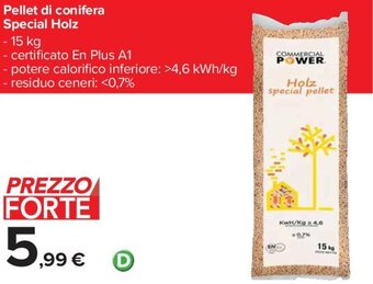 Pellet di conifera Special Holz 15 kg