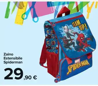 Carrefour Zaino Estensibile Spiderman offerta