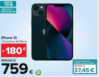 Carrefour iPhone 13 offerta