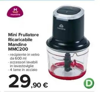 Carrefour Mini Frullatore Ricaricabile MMC200 offerta