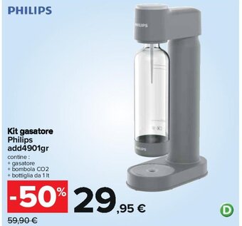 Carrefour PHILIPS Kit gasatore Philips add4901gr offerta