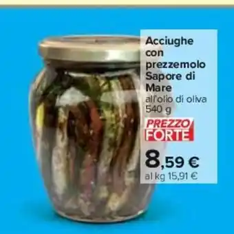Carrefour Acciughe con prezzemolo Sapore di Mare 540 g offerta