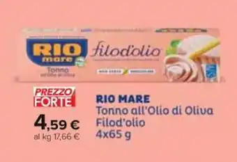 Carrefour RIO MARE Tonno all'Olio di Oliva 4 x 65 g offerta