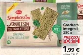 Carrefour Crackers Integrali 280 g offerta