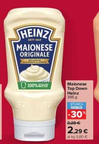 Carrefour Maionese Top Down Heinz 395 g offerta