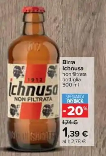 Carrefour Birra Ichnusa 500 ml offerta
