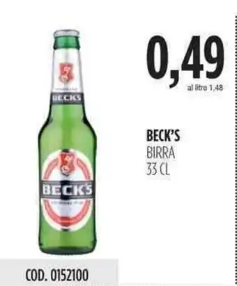 Carico Cash & Carry Beck's Birra 33cl offerta