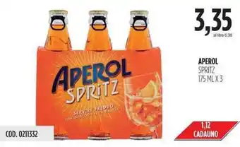 Carico Cash & Carry Aperol Spritz 175ml x 3 offerta