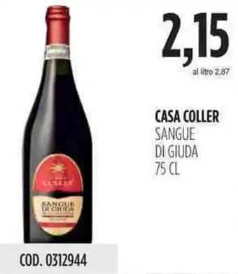 Carico Cash & Carry Casa Coller Sangue di Giuda 75cl offerta