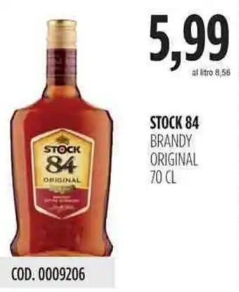 Carico Cash & Carry Stock 84 Brandy Original 70cl offerta