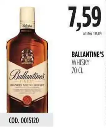 Carico Cash & Carry Ballantine's Whisky 70cl offerta