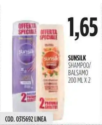 Carico Cash & Carry Sunsilk Shampoo/Balsamo 200ml x 2 offerta