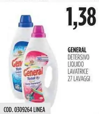 Carico Cash & Carry General Detersivo Liquido Lavatrice 27 lavaggi offerta