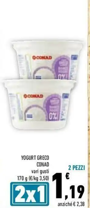 Conad Conad Yogurt Greco 170g offerta