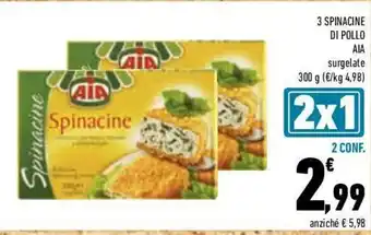 Conad Aia 3 Spinacine di Pollo 300g offerta