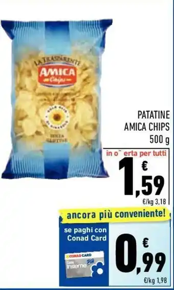 Conad Amica Chips Patatine 500g offerta