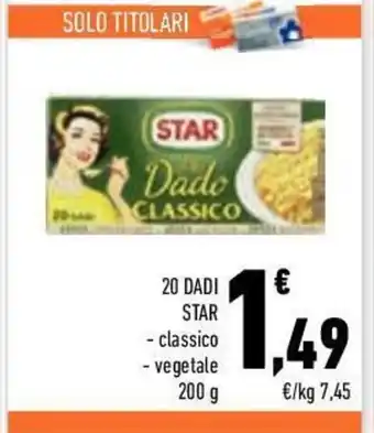 Conad Star 20 Dadi 200g offerta