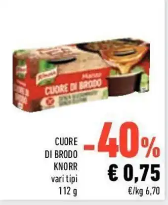 Conad Knorr Cuore di Brodo 112g offerta