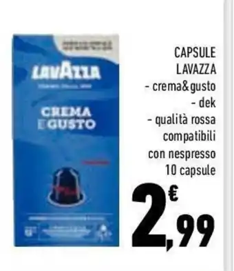 Conad Lavazza Capsule 10 capsule offerta