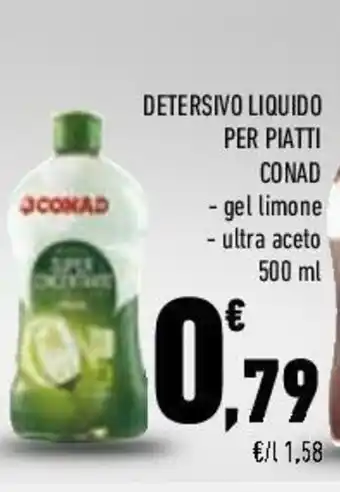 Conad Conad Detersivo Liquido per Piatti 500ml offerta