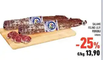Conad Fereoli Salame Felino I.G.P. offerta