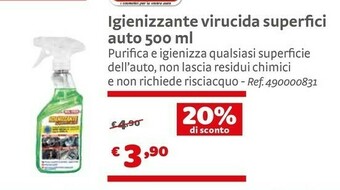 Bricocenter Ma-fra Igienizzante Virucida Auto 500 Ml offerta