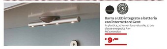 Bricocenter Barra A Led Integrato A Batteria Con Interruttore Gent offerta
