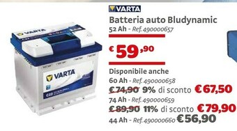 Bricocenter Varta Batteria Auto Bludynamic offerta