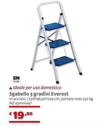 Bricocenter Everest Sgabello 3 Gradini offerta