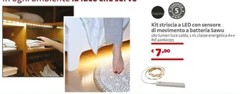 Bricocenter Kit Striscia A Led Con Sensore Di Movimento A Batteria Sawu offerta
