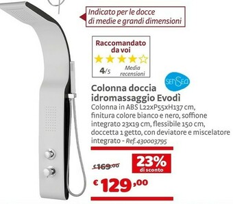 Evodi Colonna Doccia Idromassaggio