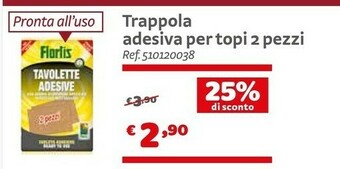 Trappola Adesiva Per Topi 2 Pezzi
