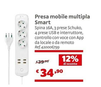 Bricocenter Presa Mobile Multipla Smart offerta