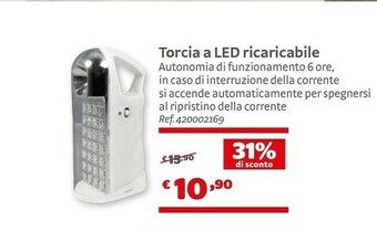 Bricocenter Torcia A LED Ricaricabile offerta