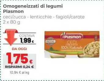 Coop Plasmon Omogeneizzati Di Legumi offerta